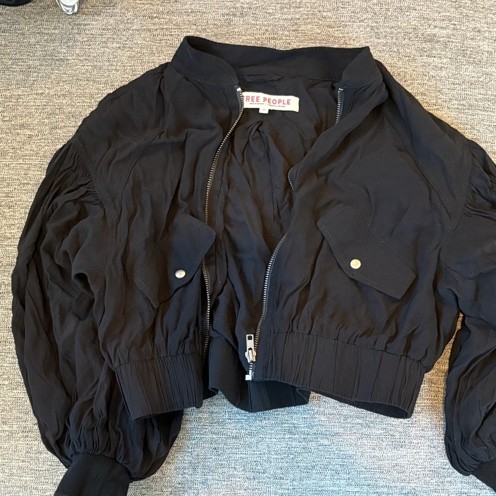Free People Dark Bomber Jacket